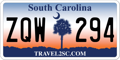 SC license plate ZQW294