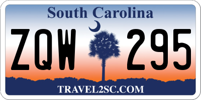 SC license plate ZQW295