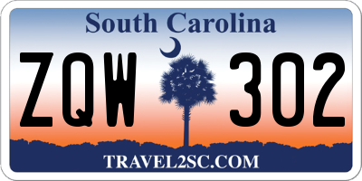 SC license plate ZQW302