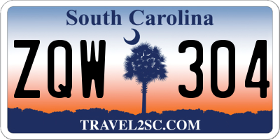 SC license plate ZQW304