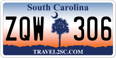 SC license plate ZQW306