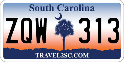 SC license plate ZQW313
