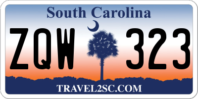 SC license plate ZQW323
