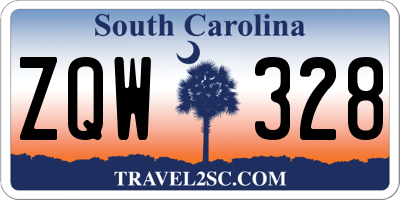 SC license plate ZQW328