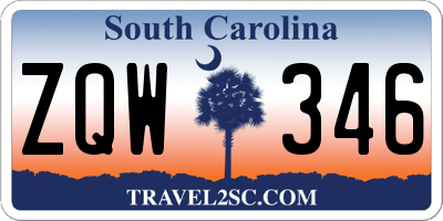 SC license plate ZQW346