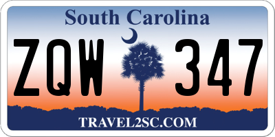 SC license plate ZQW347