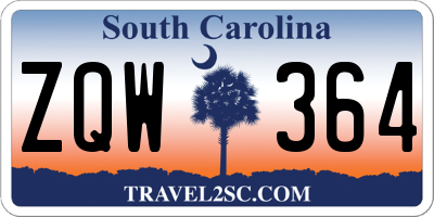 SC license plate ZQW364