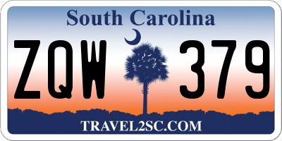 SC license plate ZQW379