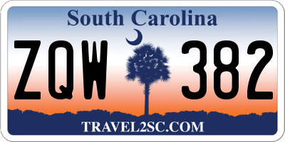 SC license plate ZQW382