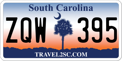 SC license plate ZQW395