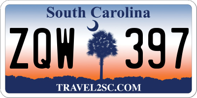 SC license plate ZQW397