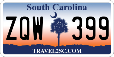 SC license plate ZQW399