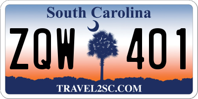 SC license plate ZQW401