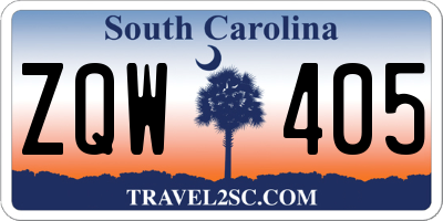 SC license plate ZQW405