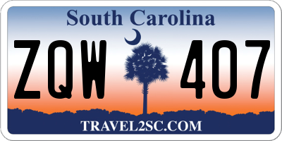 SC license plate ZQW407