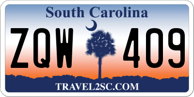 SC license plate ZQW409
