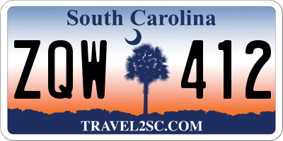 SC license plate ZQW412