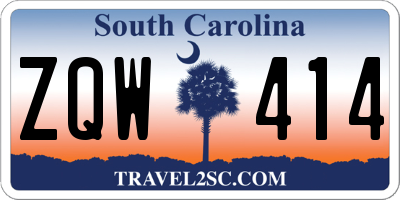 SC license plate ZQW414