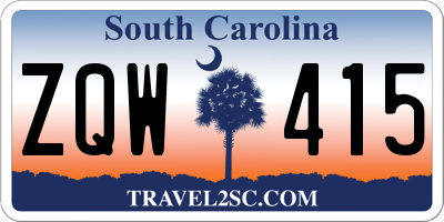 SC license plate ZQW415
