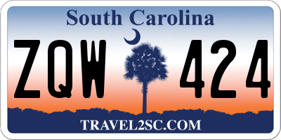 SC license plate ZQW424