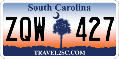 SC license plate ZQW427