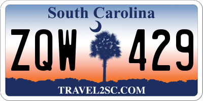 SC license plate ZQW429