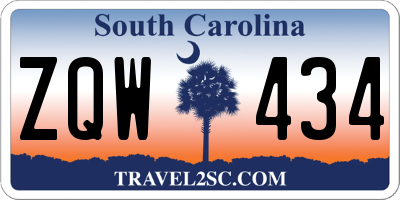 SC license plate ZQW434