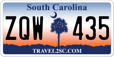 SC license plate ZQW435