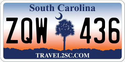 SC license plate ZQW436