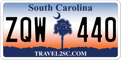 SC license plate ZQW440