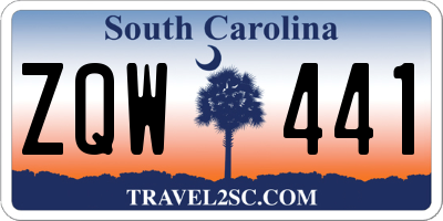 SC license plate ZQW441