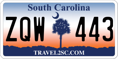 SC license plate ZQW443