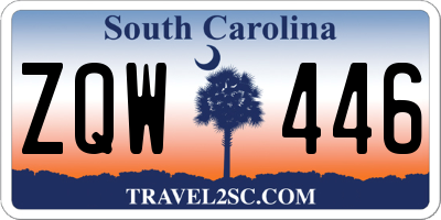 SC license plate ZQW446