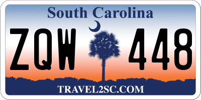 SC license plate ZQW448