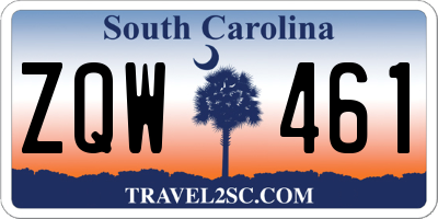 SC license plate ZQW461