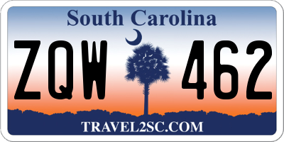SC license plate ZQW462
