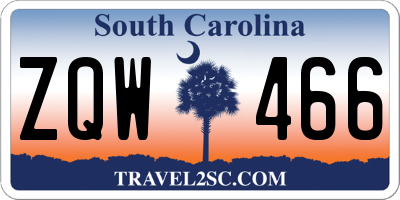 SC license plate ZQW466