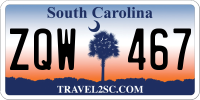 SC license plate ZQW467