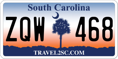 SC license plate ZQW468