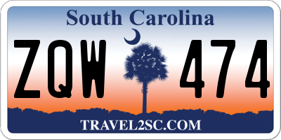 SC license plate ZQW474