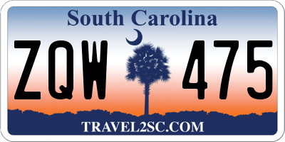 SC license plate ZQW475