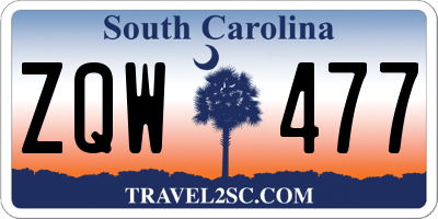 SC license plate ZQW477