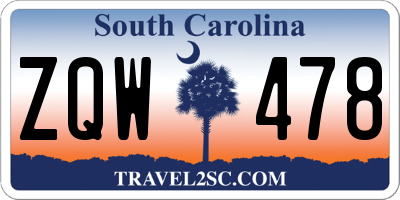 SC license plate ZQW478