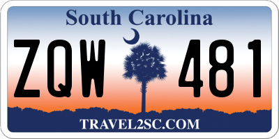 SC license plate ZQW481