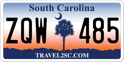 SC license plate ZQW485