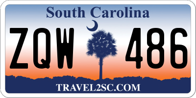 SC license plate ZQW486
