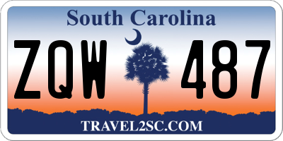 SC license plate ZQW487