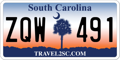SC license plate ZQW491