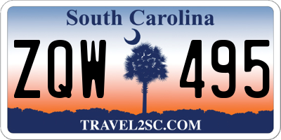 SC license plate ZQW495