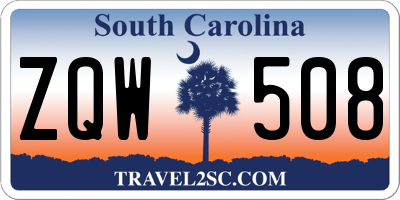 SC license plate ZQW508
